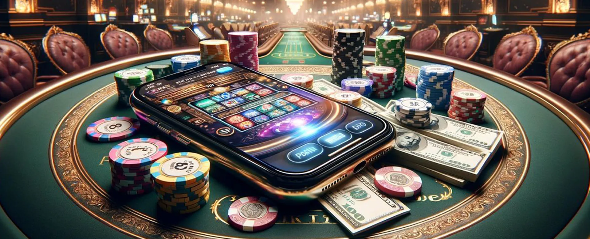 okbet Casino Philippines - Golden slot machines and poker chips