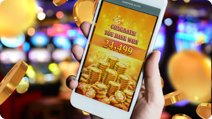 A person enjoying online casino games on a tablet, highlighting the OKBET gaming experience.